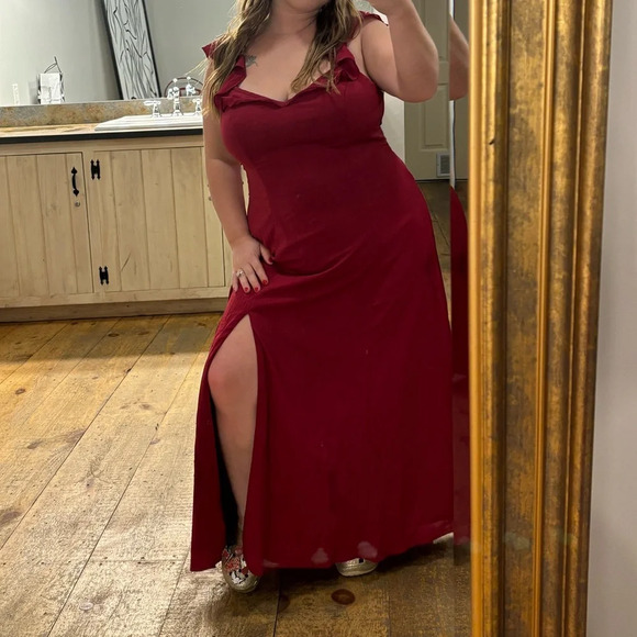 Azazie burgundy Bridesmaid Arela Dress - Picture 7 of 7